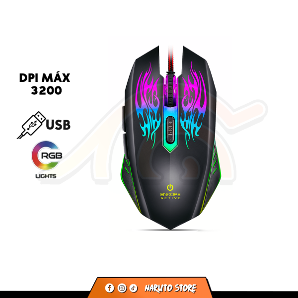 MOUSE GAMER ENKORE ACTIVE EKM300 - 3200DPI